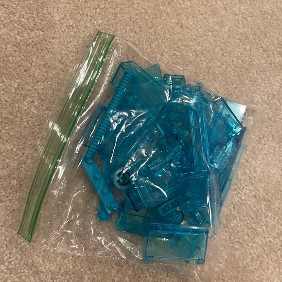 Translucent Icy Teal Light Blue Clear Lego Pieces 3 Ounce - Picture 1 of 3